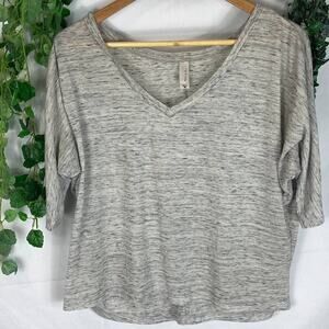 Bella heather grey mid sleeve top M